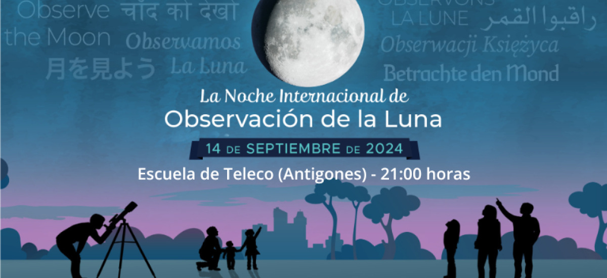 Observación lunar, este sábado a las 21:00 desde la Escuela de Teleco